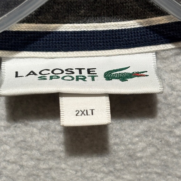 Lacoste Men's Charcoal Zip-Up Sweater 2XLT - Picture 2 of 4